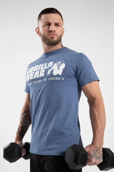 Gorilla Wear pánské tričko Classic – Coronet modrá 2