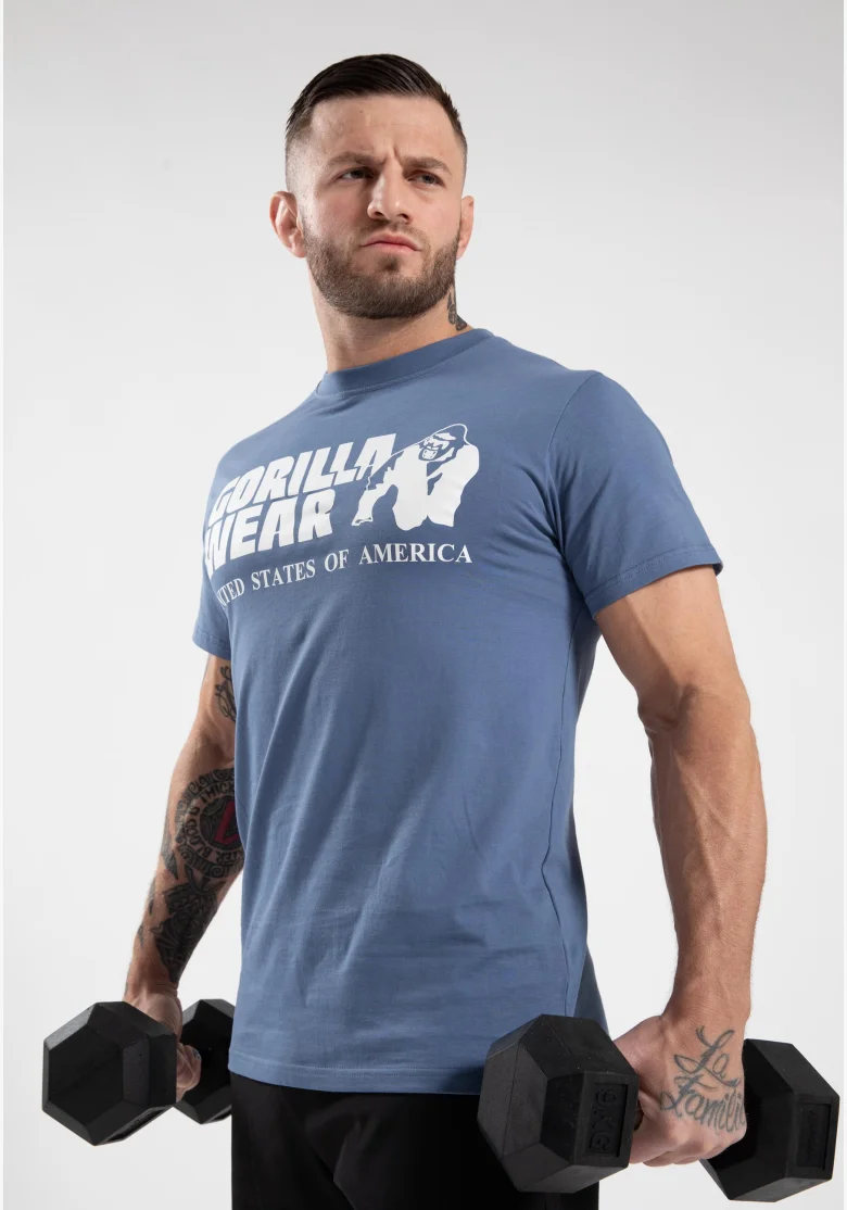 Gorilla Wear pánské tričko Classic – Coronet modrá
