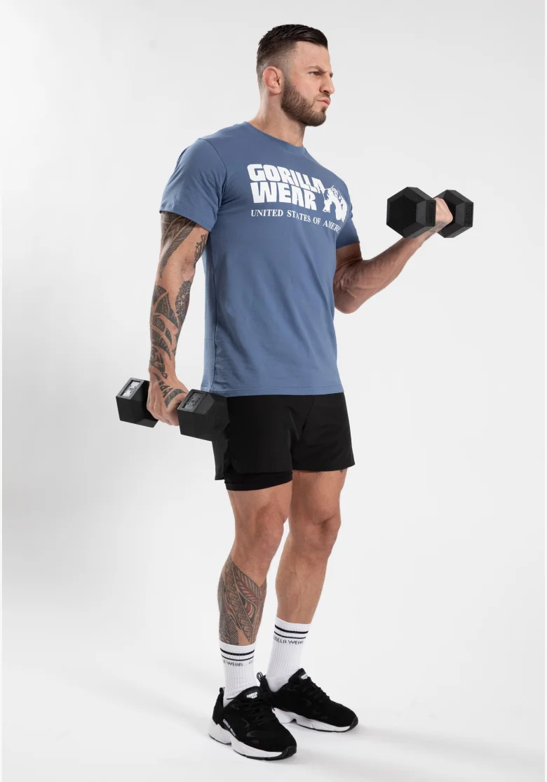Gorilla Wear pánské tričko Classic – Coronet modrá