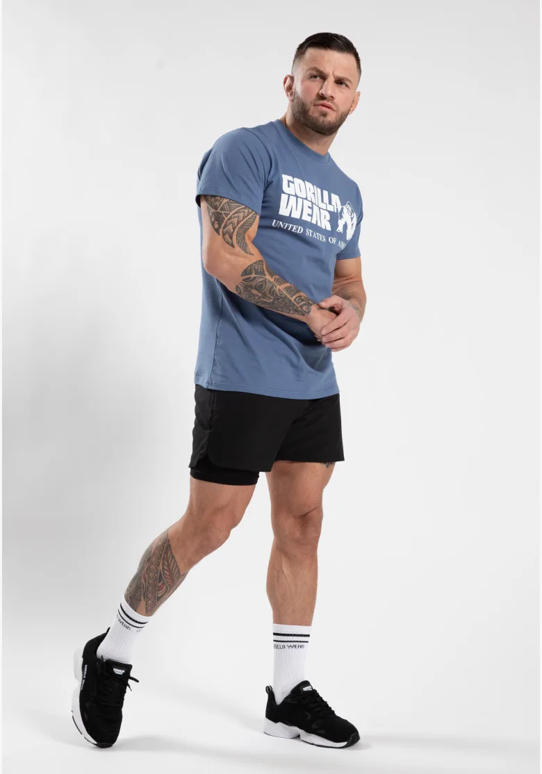 Gorilla Wear pánské tričko Classic – Coronet modrá