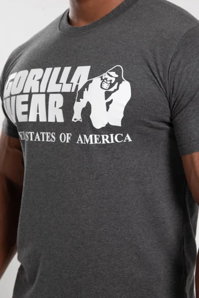 Gorilla Wear pánské tričko Classic – Tmavě šedá 2