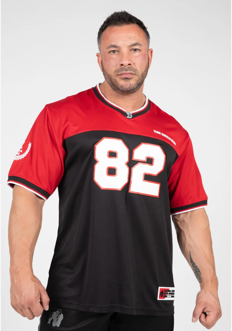 Gorilla Wear pánský dres Trenton Football Jersey černá/ červená