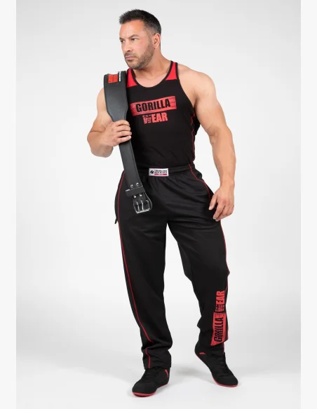 Gorilla Wear pánské tepláky Wallace Mesh – černá/červená