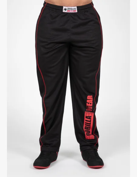 Gorilla Wear pánské tepláky Wallace Mesh – černá/červená