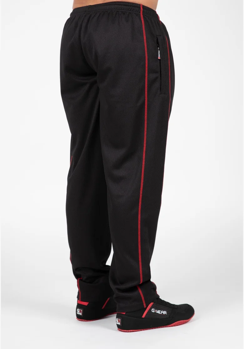 Gorilla Wear pánské tepláky Wallace Mesh – černá/červená
