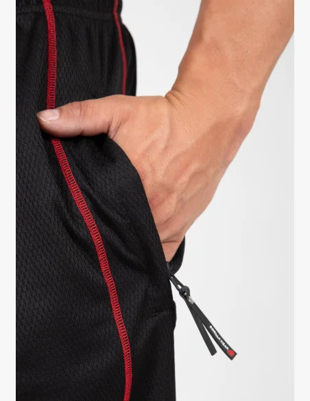 Gorilla Wear pánské tepláky Wallace Mesh – černá/červená