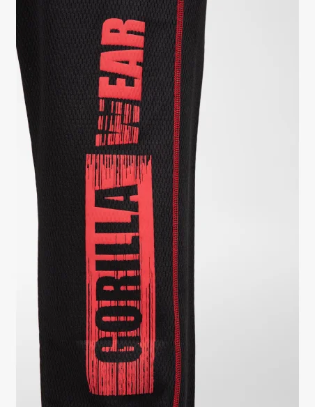 Gorilla Wear pánské tepláky Wallace Mesh – černá/červená