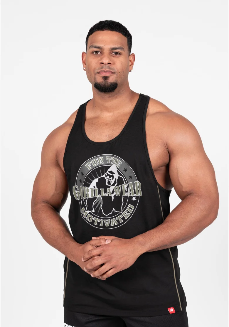 Gorilla Wear pánské tílko Casper Stringer – černá / zelená