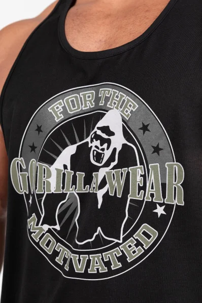Gorilla Wear pánské tílko Casper Stringer – černá / zelená 2