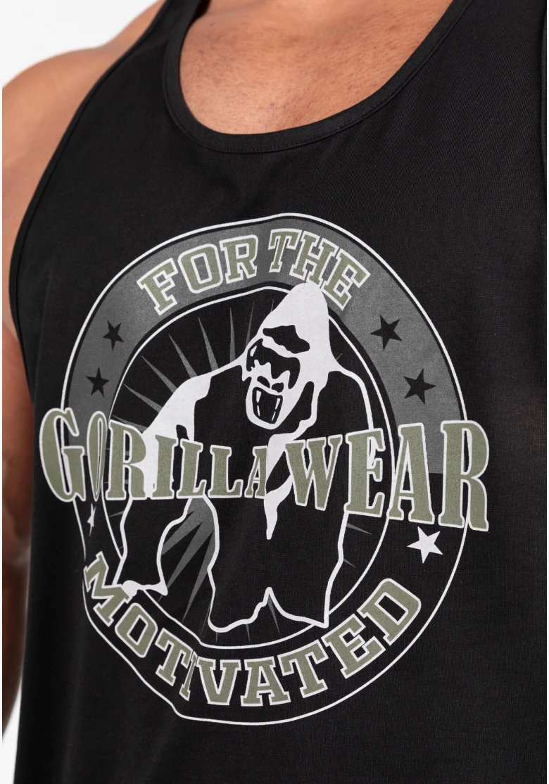 Gorilla Wear pánské tílko Casper Stringer – černá / zelená