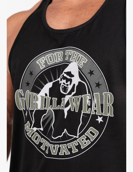 Gorilla Wear pánské tílko Casper Stringer – černá / zelená