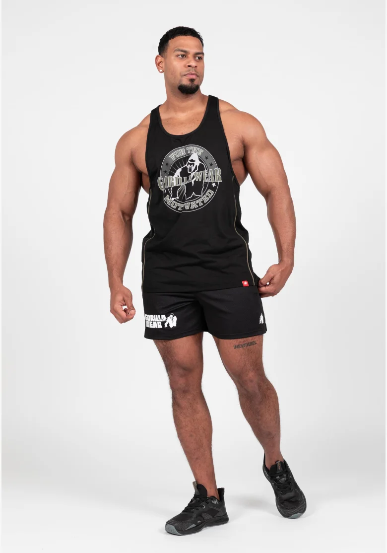 Gorilla Wear pánské tílko Casper Stringer – černá / zelená