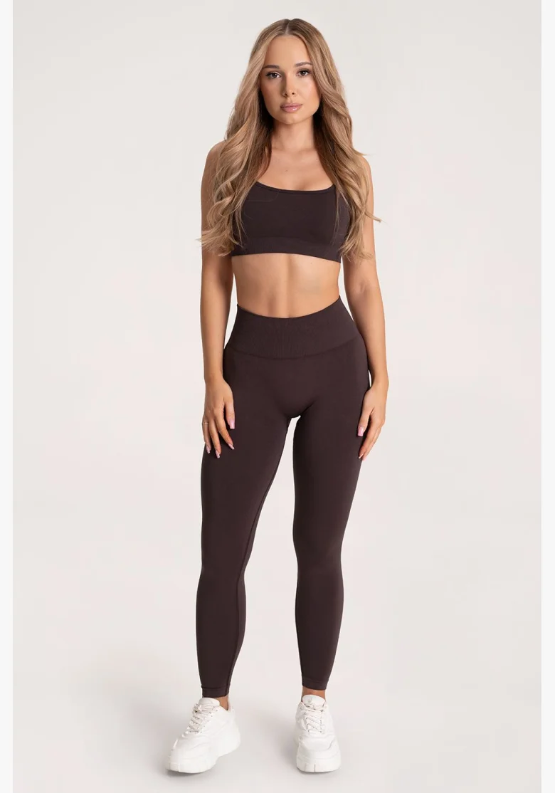 Gym Glamour Legíny Second Skin push up Chocolate