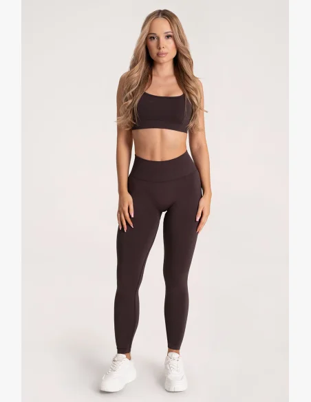Gym Glamour Legíny Second Skin push up Chocolate