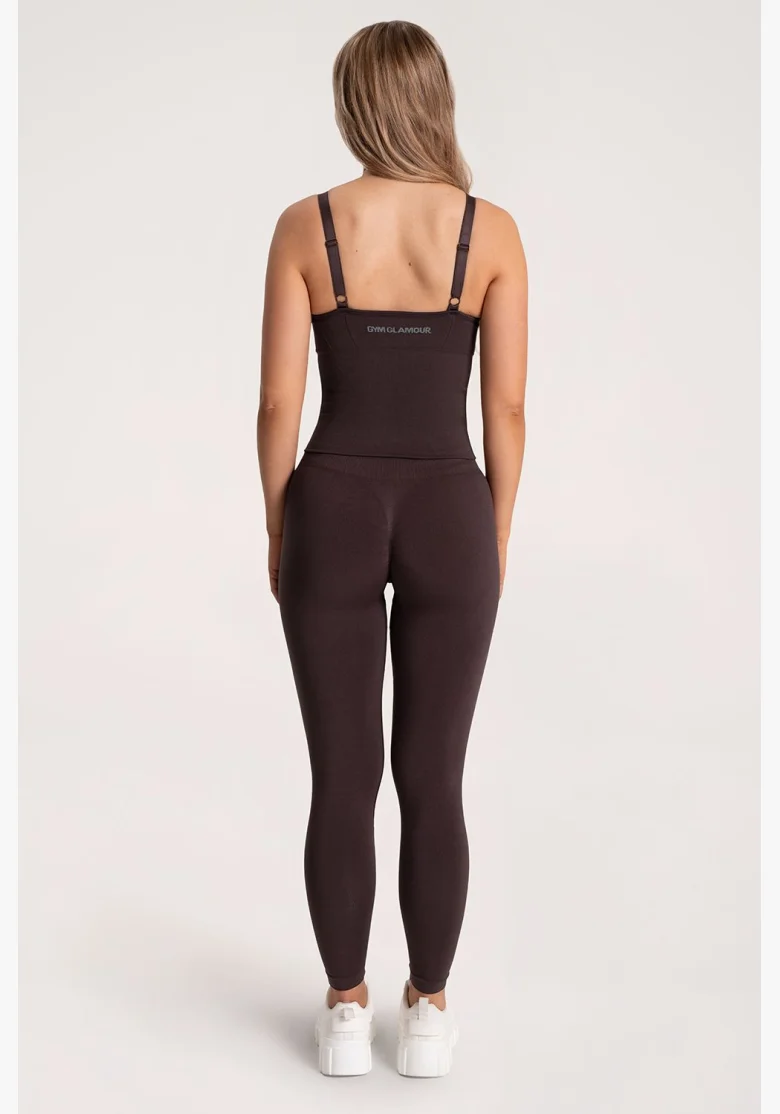 Gym Glamour Legíny Second Skin push up Chocolate
