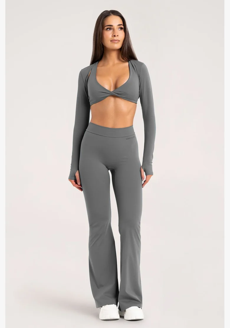 Gym Glamour zvonové legíny Deep Glow Grey