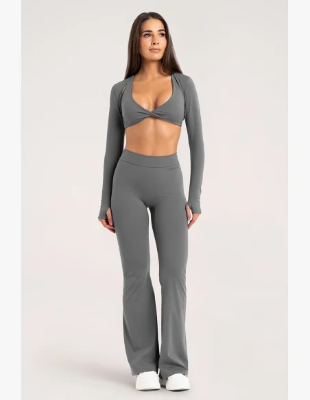 Gym Glamour zvonové legíny Deep Glow Grey