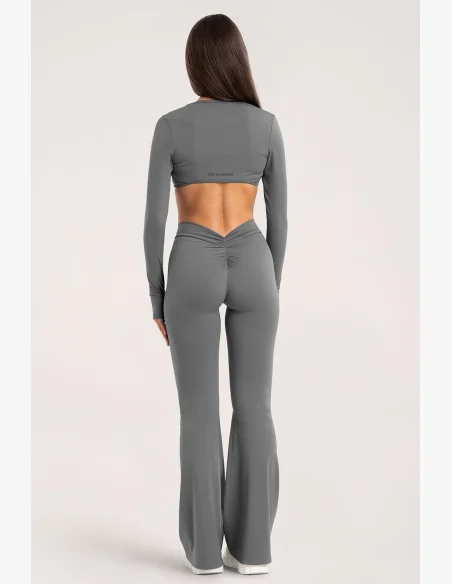 Gym Glamour zvonové legíny Deep Glow Grey