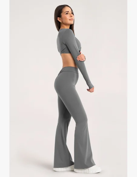 Gym Glamour zvonové legíny Deep Glow Grey