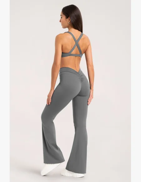 Gym Glamour zvonové legíny Deep Glow Grey