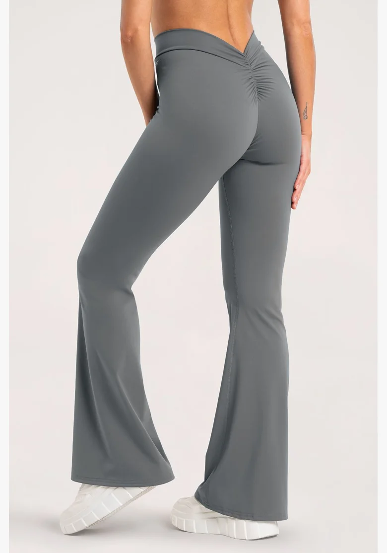 Gym Glamour zvonové legíny Deep Glow Grey