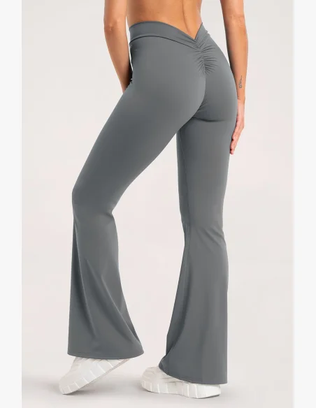 Gym Glamour zvonové legíny Deep Glow Grey