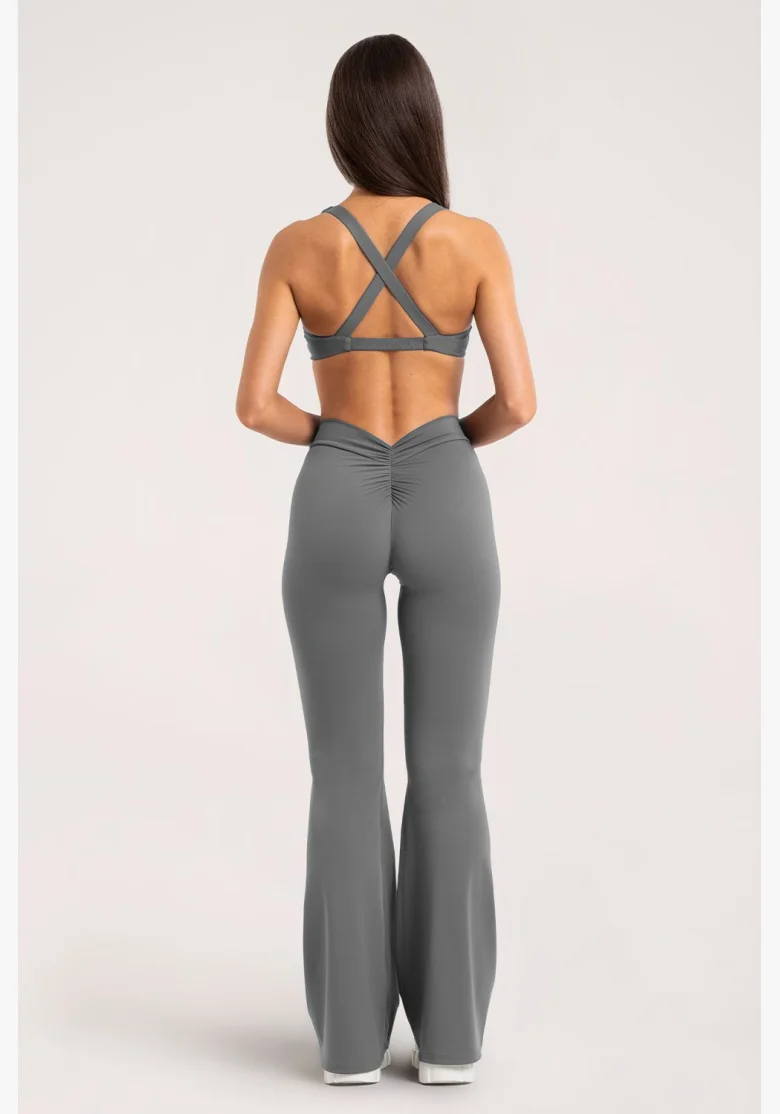 Gym Glamour zvonové legíny Deep Glow Grey