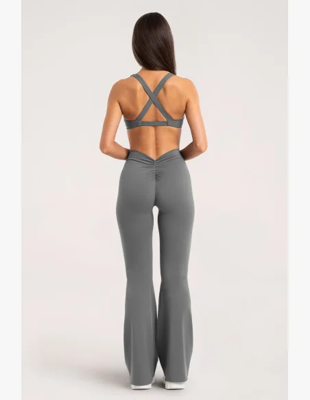 Gym Glamour zvonové legíny Deep Glow Grey