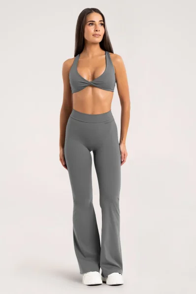 Gym Glamour zvonové legíny Deep Glow Grey 2