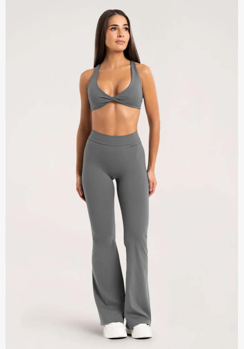 Gym Glamour zvonové legíny Deep Glow Grey
