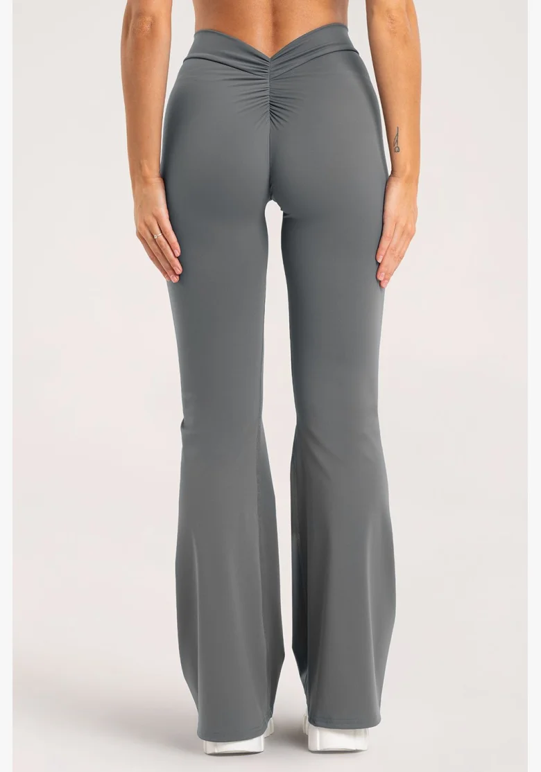 Gym Glamour zvonové legíny Deep Glow Grey